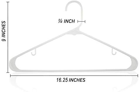 Пластмасови закачалки Sharpty Закачалки за дрехи Са идеални за ежедневна стандартна употреба (бяла, 20 опаковки)