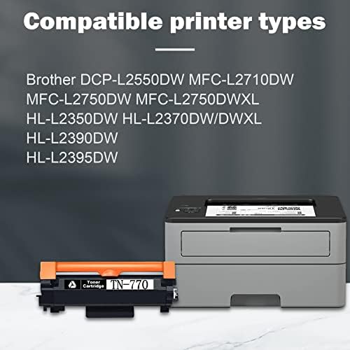 ZinceInk 3 бр Черно TN770 TN-770 Съвместим Тонер касета Заместител на Brother DCP-L2550DW MFC-L2710DW MFC-L2750DW MFC-L2750DWXL HL-L2350DW Принтер .