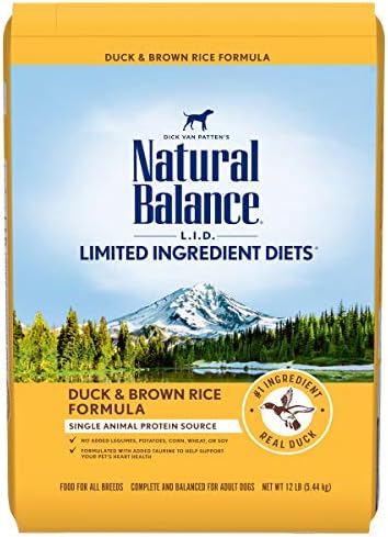 Natural Balance Limited Ingredient Diet | Суха храна за възрастни кучета със здрави зърна | Протеинови възможности