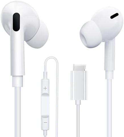 Слушалки Слушалки с Кабел InEar Слушалки за iPhone 1212 Mini12 Pro Max1111Pro Слушалки,BCRKLO Микрофон Стерео Шумоизолация Съвместимост с 788 PlusXXSXRXS MaxiPad, бял