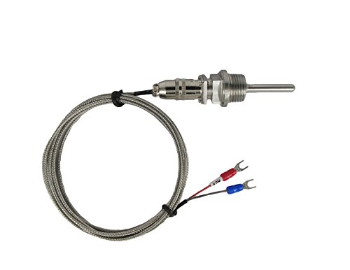 Датчици за температура K Тип Термопара с резба 1/2NPT, Подвижни конектор и 6,6 фута Полето за кабел