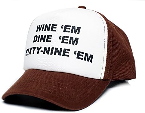 Wine EM Dine EM Sixty-Nine EM 69 Custom Hat Cap Unisex-Adult One Size Multi