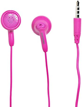 Magnavox MHP4820-PK Желирани накрайници за уши in Pink | се Предлагат в розово, бяло, черно, синьо и бирюзовом цветове | накрайници за уши Gummy | Extra Value Comfort Стерео накрайници за уши