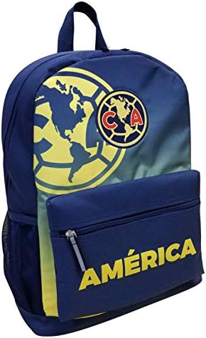 Icon Sports Soccer Backpack Bag – Официално Лицензиран Клуб Америка Отбор Лого на Клуба Възрастен Футболен Фен Отделение Плечевая Уплътнение Унисекс CA06BP-N