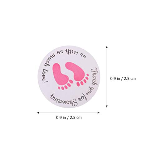 BESPORTBLE 1 ролка/500 бр. Етикети, Стикери Отпечатък Етикети Самозалепващи Паста Baby Shower Декор за Bbay