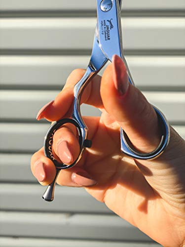 Ножици пристрастни дръжки точка черна линия с ножица ЯГУАР Shears biased chains (зависими с микро - стомана, волфрамов, дясна ръка - 5,75 инча