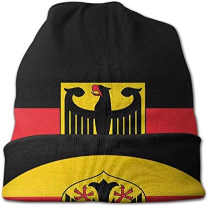 Slotley Beanie На Мъже, Жени Германия Герб Немски Флаг Deutschland Топло Череп Вязаная Шапка Унисекс Навеждане