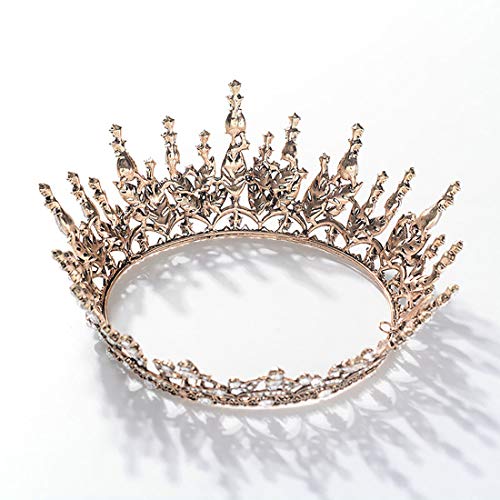 GETNOIVAS Пълен Кръг Кристал Кралицата на Короната Сватбена Тиара за Жени Принцеса Шапки Вечерни Аксесоари