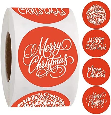 3 Поименно 500 бр./ролка Бяла Коледа Етикети Етикети за Карта Подарък Пакет за Опаковане на Фестивала Партия Печене на Малък бизнес 1 инч TIANLILI (цвят : QY1506-500PCS)