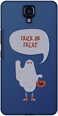AMZER Slim Fit Handcrafted Хелоуин Designer Printed Hard Shell Case Делото за Infinix Note 4 - Trick Or Treat - White Ghost