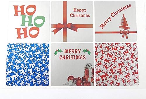 Minilabel Весела, Happy Christmas Greeting Stickers, Silver Self-Stick Labels For Cards, Пликове, Занаятите,
