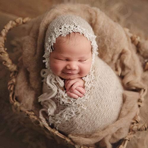 Новороденото Бебе Снимка Разчита Момиче Детето Фотосесия Шапка На Една Кука