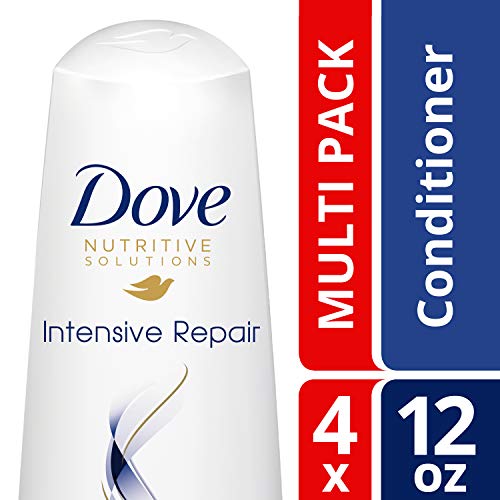Dove Nutritive Решения за суха коса Интензивен ремонт, Дълбоко климатик, 12 течни унции (опаковка от 4 броя)