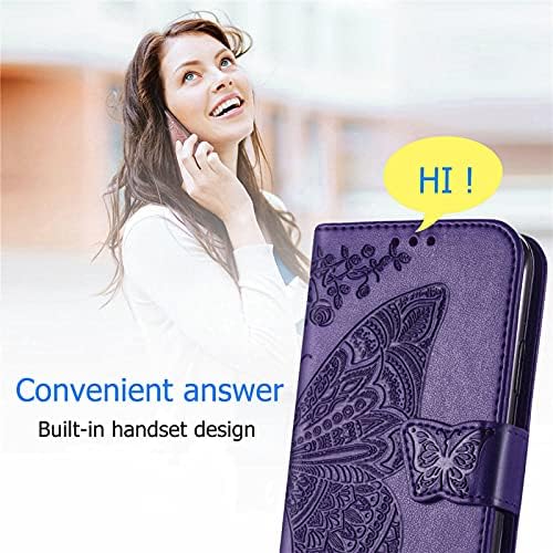 Yiueiw е Съвместим с Мото E6 Plus Case, висококачествен калъф за мобилен телефон от изкуствена кожа, със