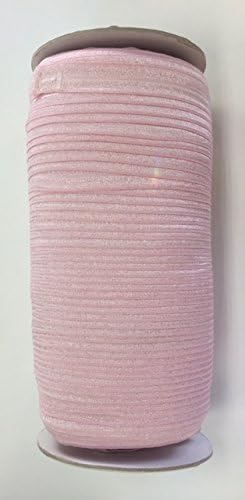 ModaTrims Wholesale 5/8 Fold Over Еластични Stretch ВРАГ for Headbands and Hair Ties, 200 Ярда Ролка, Розов