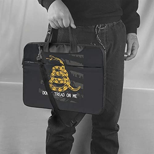 zsst Лаптоп Ръкав Чанта за Лаптоп Защитен Калъф с Джоб Американски Флаг Змия Не Стъпвам На Мен Переноска