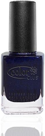 Color Club Лак за нокти Уилямсбърг, Събиране на ноктите, Блестящ тъмно-син цвят .5 течни унции (15 мл)