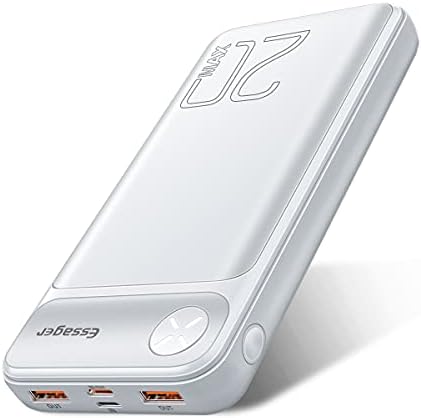 Essager Power Bank 20000 ма Преносимо Зарядно за USB C PD 20 W QC3.0 Бързо Зареждане на Външен Акумулатор, Зарядно Устройство, Powerbank за iPhone 12 11 Pro Max iPad Samsung Мобилни Телефони
