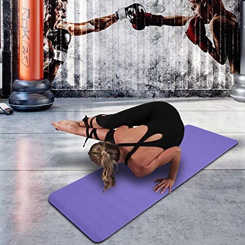 6 мм Дебелина TPE Нескользящий килимче за йога/мат за фитнес зала (183x61x6 см)