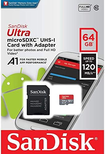 Ultra 64GB microSDXC Работи за Samsung Galaxy S5 Sport Plus Проверени SanFlash и Пясък (A1/C10/U1/8k/120MBs)