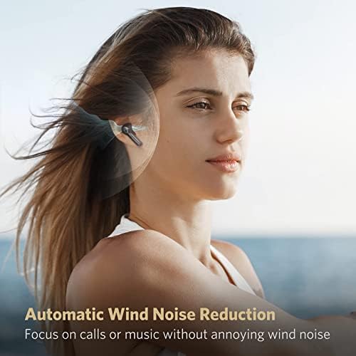 Безжични слушалки, Хибридни Активни Безжични слушалки с Шумопотискане EarFun Air Pro 2, Слушалки, Bluetooth 5.2 с микрофони, Откриване на ухо, Режим на околната среда, Безжичен з