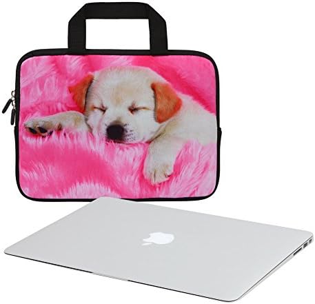 Pink Dog 15-15.6 Inch Laptop Sleeve Case Protective Bag with Outside Handle, Лаптоп Notebook Carrying Case Чанта За 14 15 Lenovo, Dell, Toshiba, HP Chromebook ASUS Acer