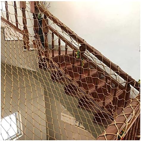 GHHZZQ 4 мм Ограда Коноп въже Окото Декор Защитна мрежа Детски Парапети Стълбище и Балкон Защитна мрежа