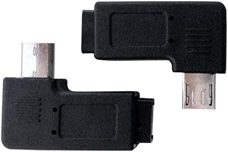 1 Чифт Десен Ляв Ъгъл 90 градуса Micro USB Мъжки към Micro USB Женски Адаптер