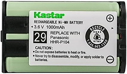 Kastar 2x HHR-P104 NI-MH Батерия Заместител на Panasonic HHR-P104 HHR-P104A KX-FG6550 KX-FPG391 KX-TG2302
