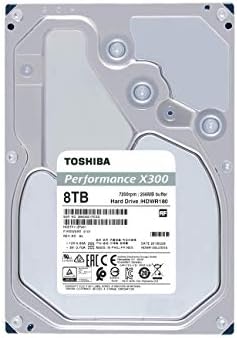 Toshiba X300 8TB Performance & Gaming 3,5-инчов вътрешен твърд диск – CMR SATA 6 GB/s 7200 RPM 256 MB Cache-HDWR180XZSTA