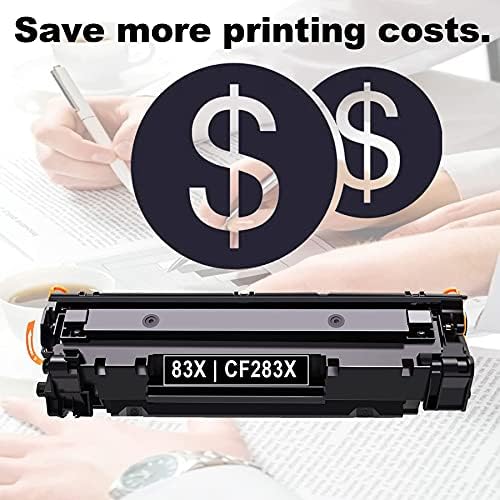 83X CF283X изключително полезна тонер касета (2 опаковки, черен) Съвместим 83X | CF283X Заместител на HP