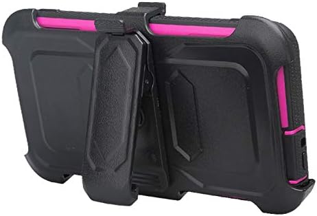 Jitterbug Smart 2 Case Скоба за колан Кобур[GW USA] Удароустойчив Двуслойни твърд калъф w/ [Вграден протектор на екрана] Пълна защита на тялото Калъф за телефон - Лилаво