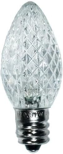 C7 (E12) Фасетиран LED топло бяла топка 0.96 W 130 Волта