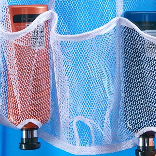 Smooth Trip Mesh Shower Organizer and Hanging Bathroom Caddy with Dispenser Pockets, Движимо Hooks and No-Rust Grommets