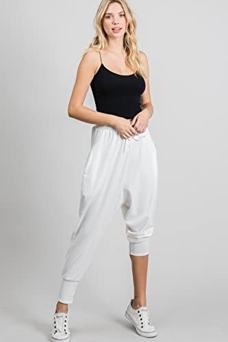 NABYCOBY Дамски Ежедневни Зреещи – Широки Еластични Панталони за кръста със Странични джобове Yoga Аладин Lounge Pant Sweatpants