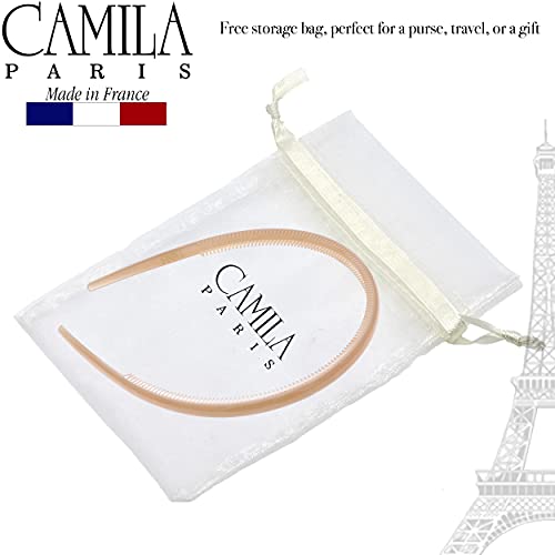 Camila Paris CP3419 Френска Модна Превръзка на главата за жените, Много Гъвкава Назъбен за силна фиксация,