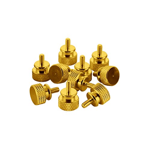 CableMod Анодированные алуминиеви накатные винтове (злато, UNC 6-32, опаковка от 10 броя)