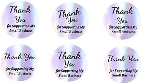 1000 броя Холограма, Благодаря ви за Подкрепата на моя Малък бизнес Етикети, през Цялата Кръг Етикети Декоративни
