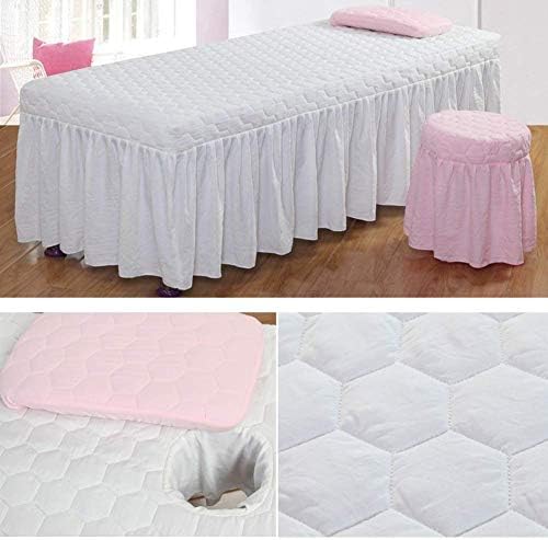 ZHUAN Микрофибър Massage Table Sheet Sets Bed Skirt Дамаска Sheet with Face Rest Hole Anti-Pilling Massage Table Skirt Pillowcase-j 70x185cm(28x73inch)