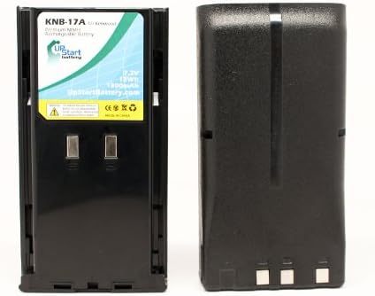 2 Pack - Смяна на батерията Kenwood TK-380 - Съвместимост с батерия на двустранния радио Kenwood KNB-17A