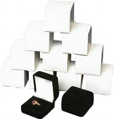 12 Черни Стекоха Пръстени Подаръчни Кутии За Бижута, Дисплеи