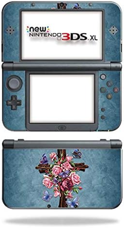 MightySkins Skin Съвместими с Nintendo New 3DS XL (2015) - Rose Cross | Защитно, здрава и уникална vinyl