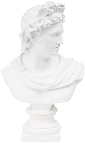 FLAMEER 11,6 инча Класически гръцки Бог на Слънцето и Поезията на Главата Бюст Статуя на Римска Скулптура
