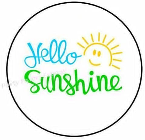 1.5 Inch Здравей Sunshine Stickers - Слънце Stickers - Слънце Stickers for Kids Envelope Seals Labels - D #AA61RK (180 бр.)