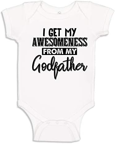 I Get My Awesomeness from My the godfather Baby Bodysuit One Piece/Тениска за деца Кръстникът Baby Clothes