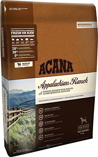 Причината acana Appalachian Ranch Суха Храна за кучета с Червено Месо и Прясна вода Cat-4.5 Fish Bag
