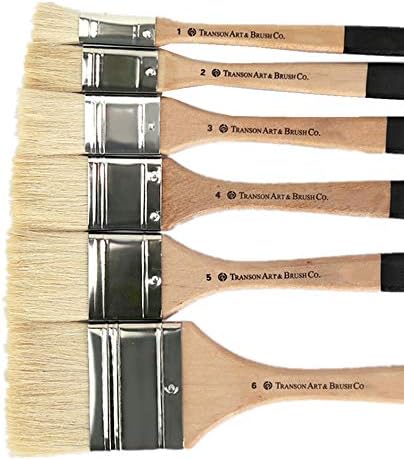 Teerwere Paintbrush Sets Paint Brushs 6pcs Set Подходящ за Маслената Акрилни Акварельной и гуашевой живопис Изящни Paint Brush (цвят, размери : 6 бр)