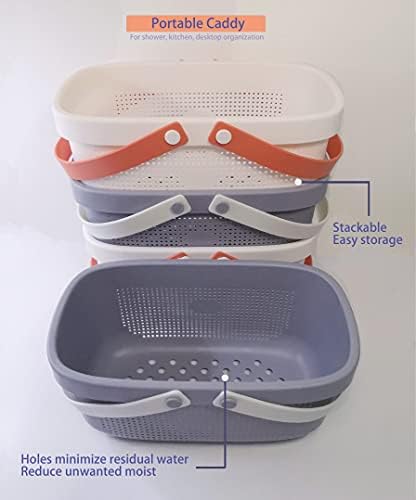 Caddy Organizer, Пластмасова Кошница за съхранение с дръжка за баня и кухня, чудесно за хотели и общежития