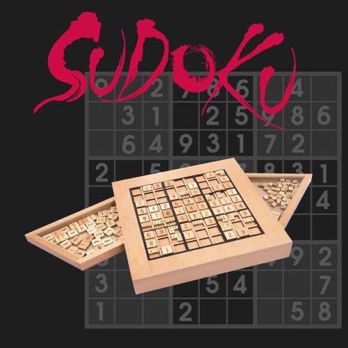 WE Wooden Games Sudoku Пъзел Board Game with Number & Thinking Tiles - 11 in