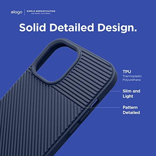 защитен калъф elago, съвместим с iPhone 12 Pro Max (2020 г.) [тъмно син] - Амортизирующий дизайн, поддръжка